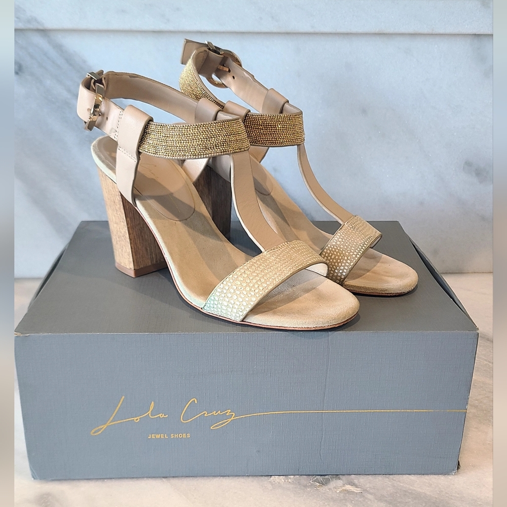 Lola Cruz Jeweled High Heels